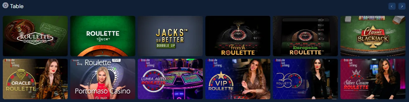 wagerpalace casino table